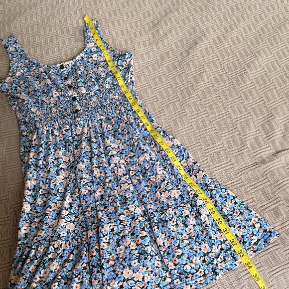 Blue Floral Button-Front Sundress - Picture 6 of 9